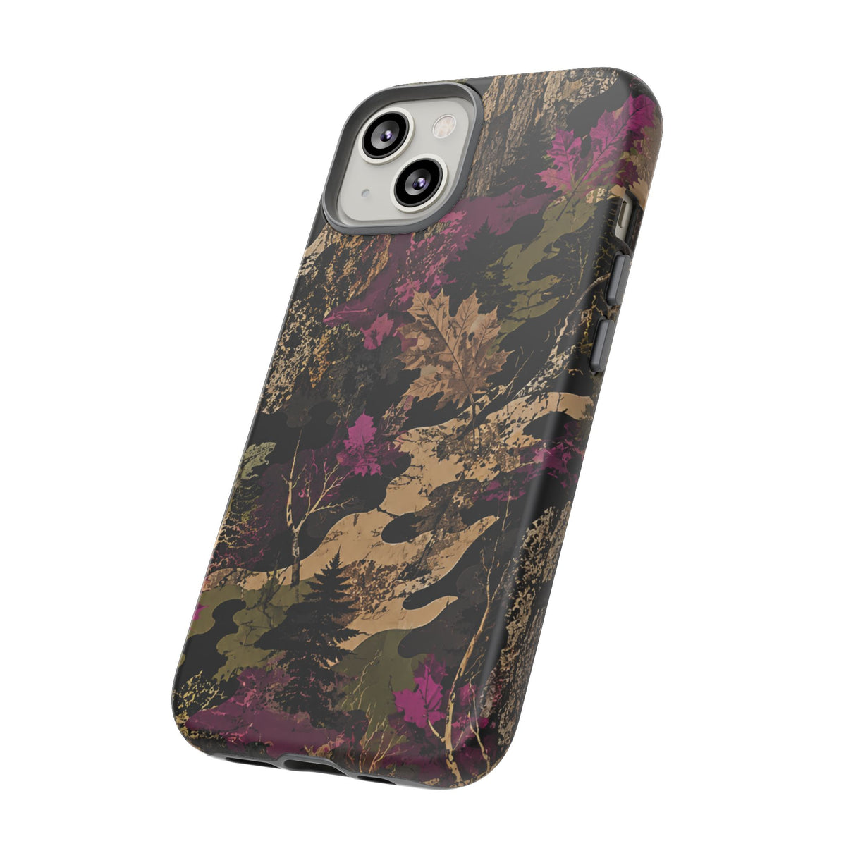 Camo Floral Tough Phone Case — Rugged Nature-Inspired Protection