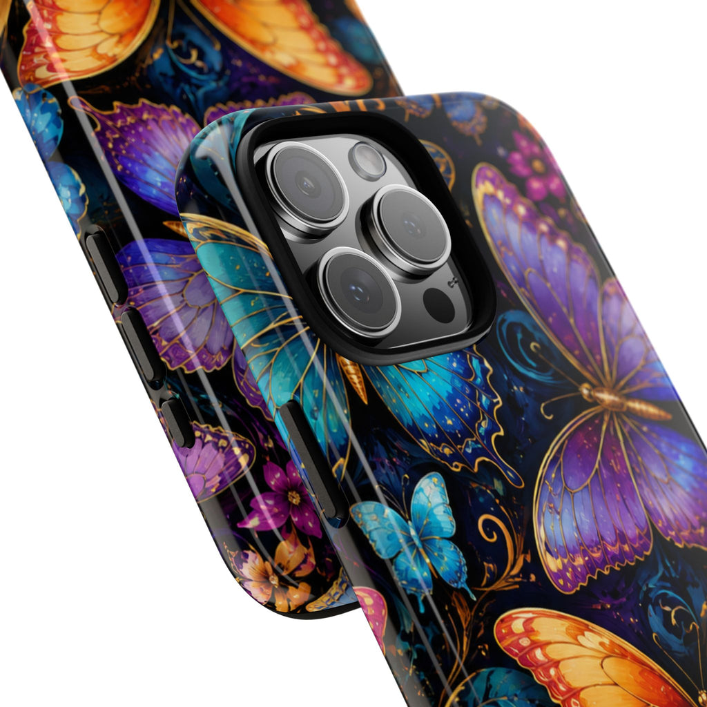 Butterfly Tough Phone Case — Colorful Floral Butterflies Protective Cover