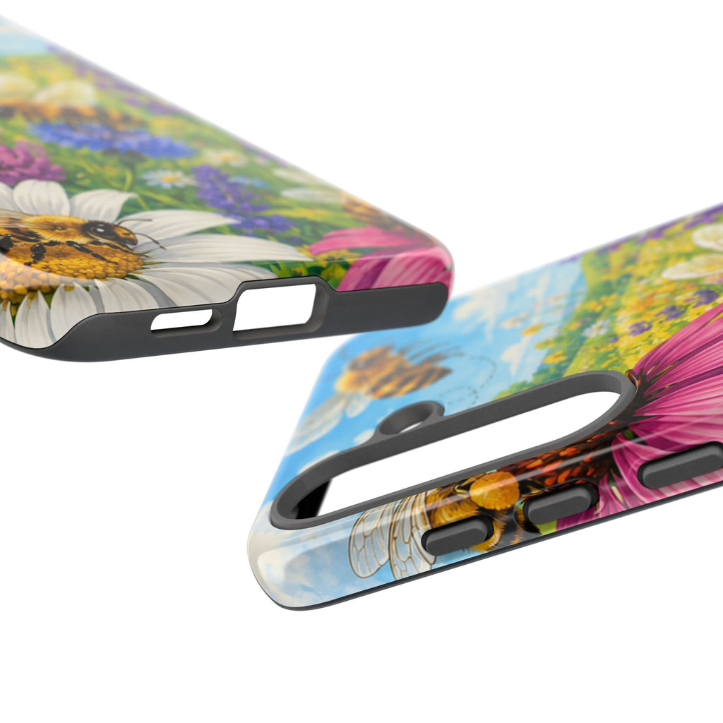 Bee Meadow Phone Case — Floral Honeybee Protective Cover