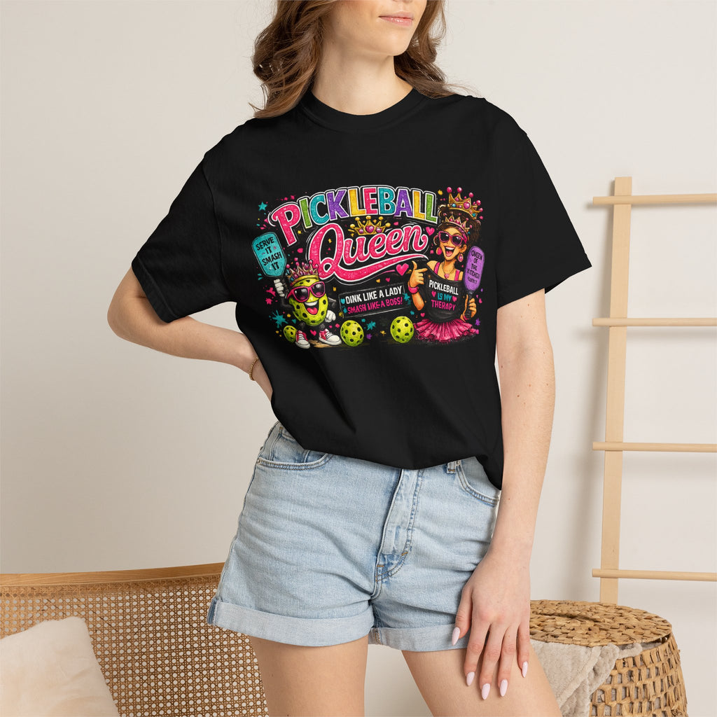 Pickleball Queen T-Shirt | Colorful Pickleball Graphic Tee
