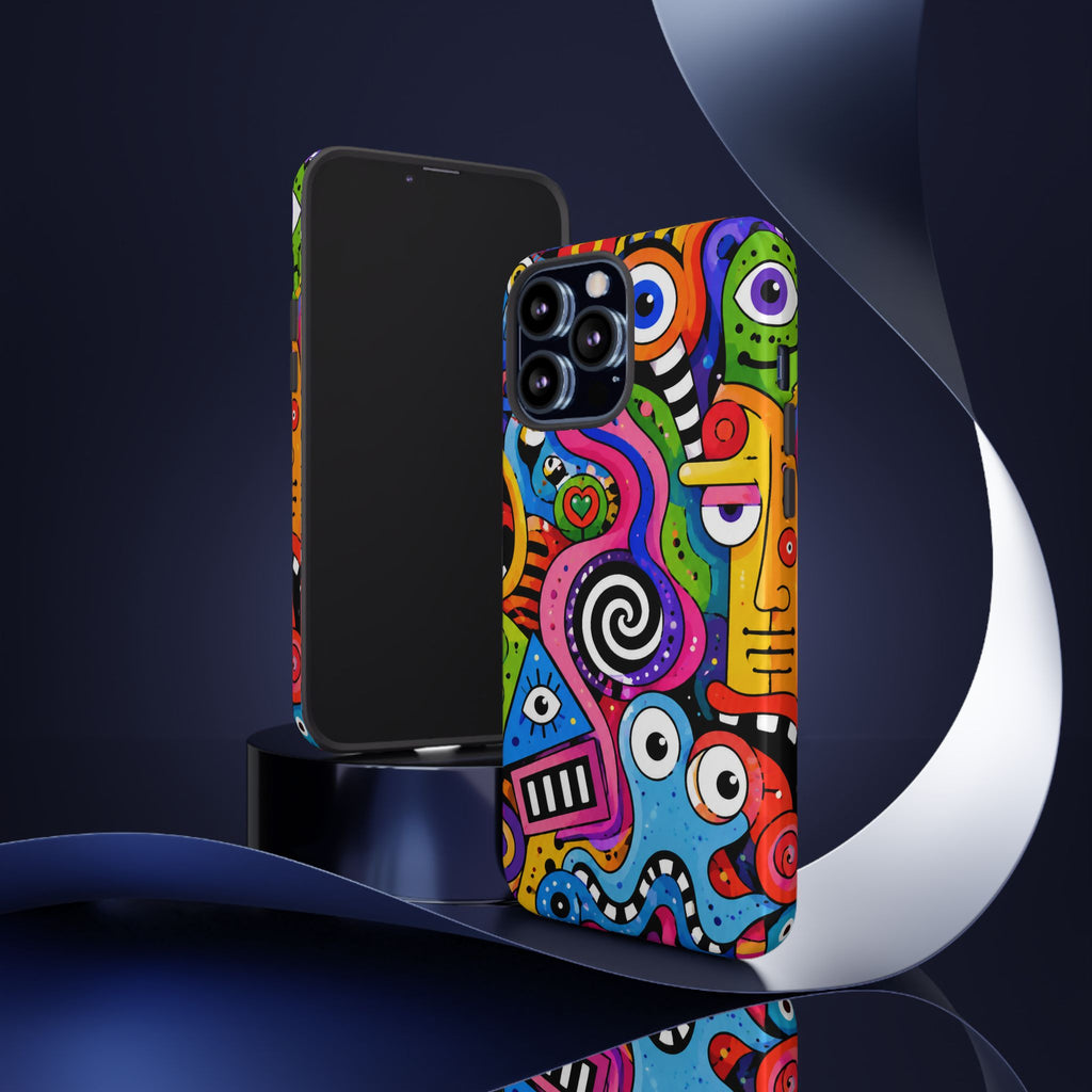 Colorful Abstract Doodle Tough Phone Case