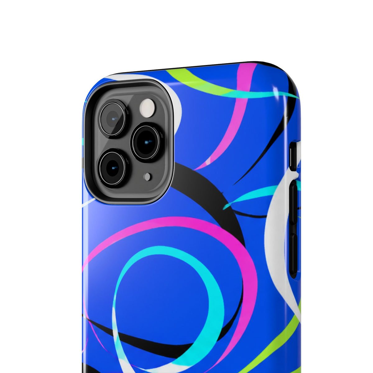 Tough Phone Case — Blue Abstract Swirl Protective Cover