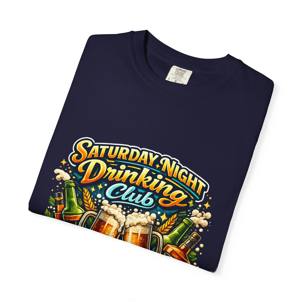 Saturday Night Drinking Club T-shirt | Beer Glasses, Bottles, Members Only