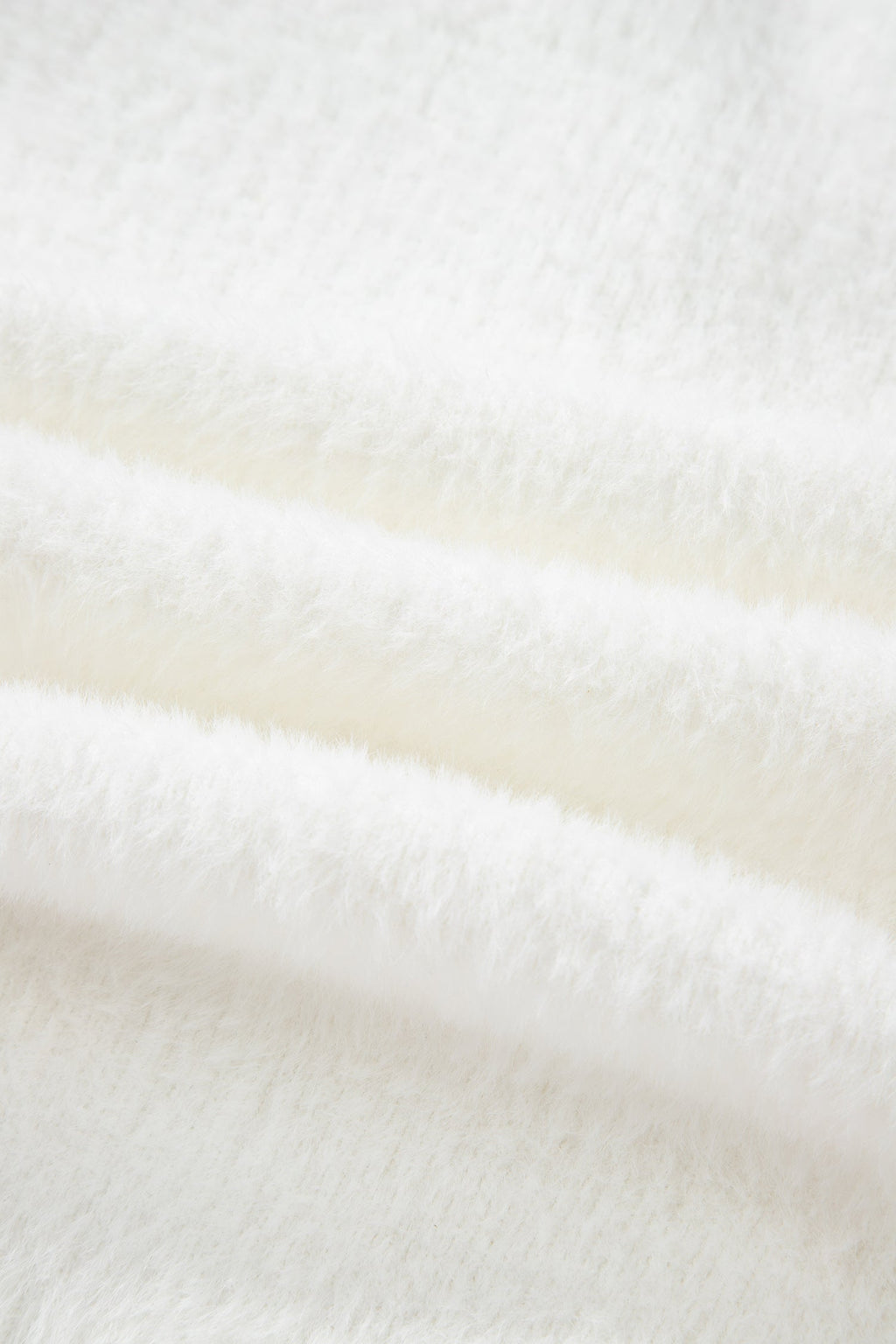 Solid Fuzzy Button-Front Cardigan