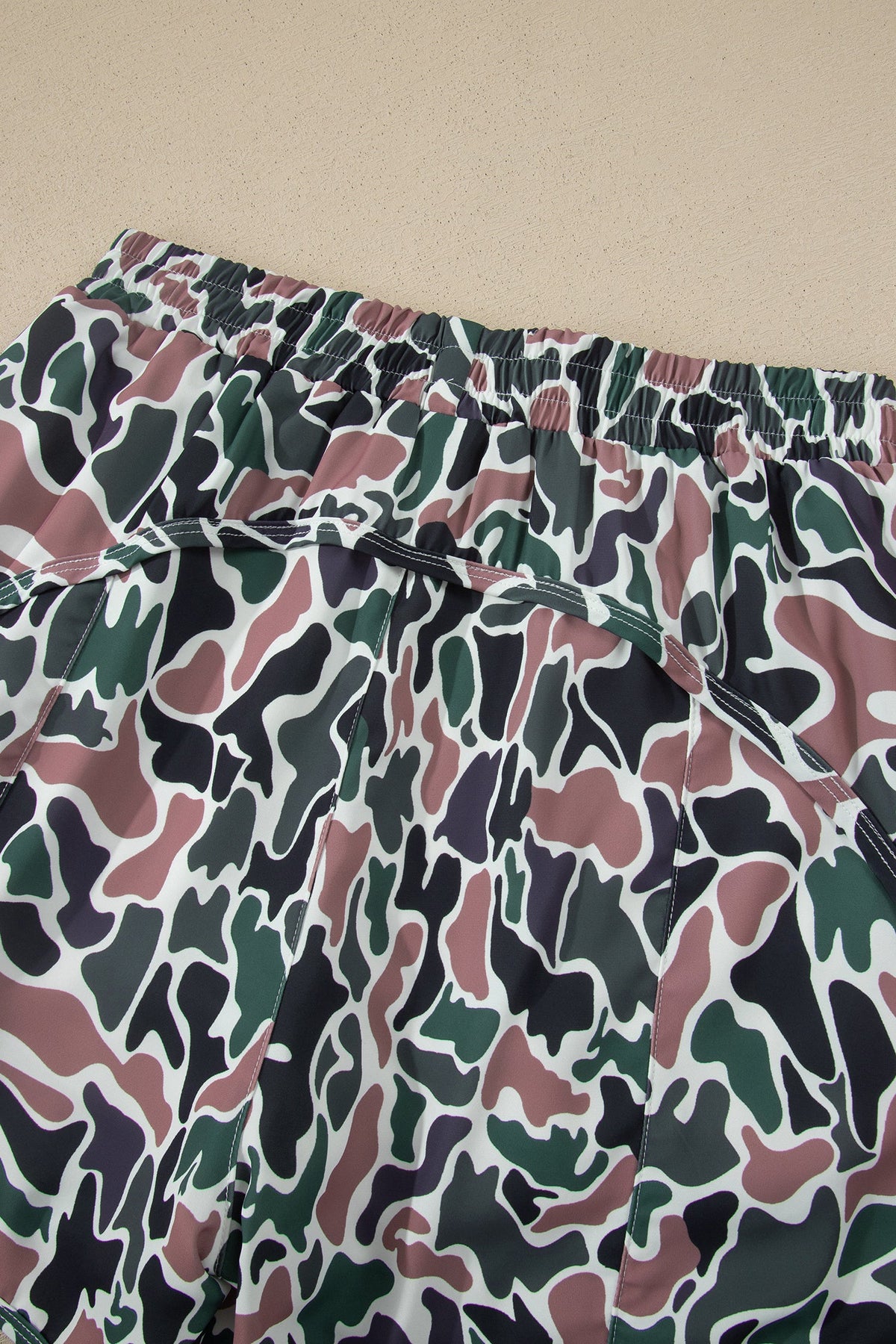Camo High Waist Lined Athletic Shorts