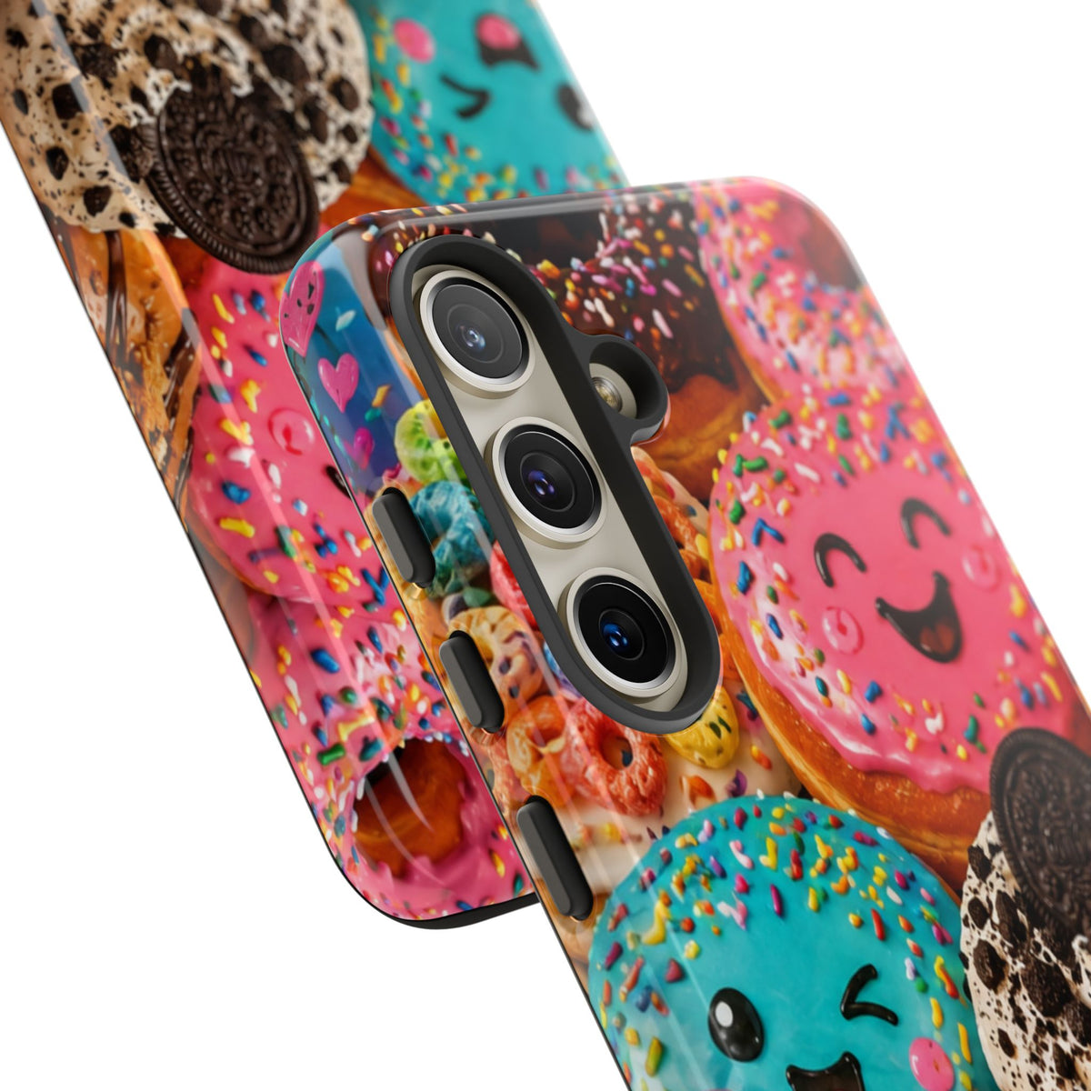 Donut Smile Tough Phone Case — Cute Colorful Desserts Protective Cover