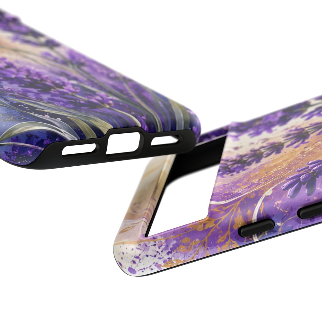 Lavender Bouquet Tough Phone Case — Protective Floral iPhone Case