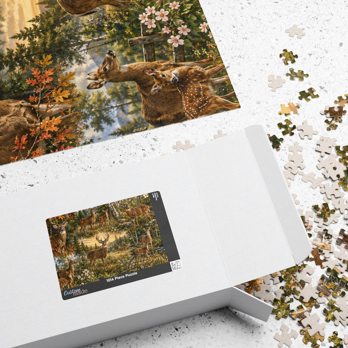 Woodland Deer Jigsaw Puzzle — Scenic Forest Wildlife Puzzle (110/252/520/1014 pcs)