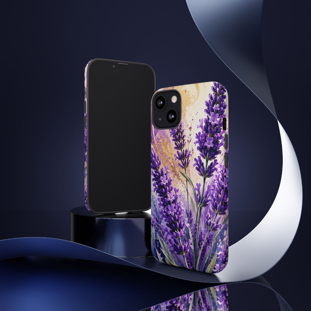 Lavender Bouquet Tough Phone Case — Protective Floral iPhone Case