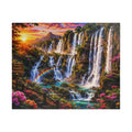 Waterfall Landscape Jigsaw Puzzle — Scenic Rainbow Sunset 110–1014 Piece