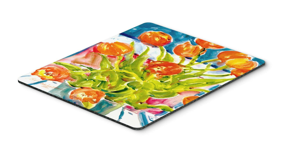 Flowers - Tulips Mouse Pad, Heat Resistant Trivet Hot Pad , Non Slip Rubber Desk Mat, Kitchen Counter Protector, Home Office Decor Gift