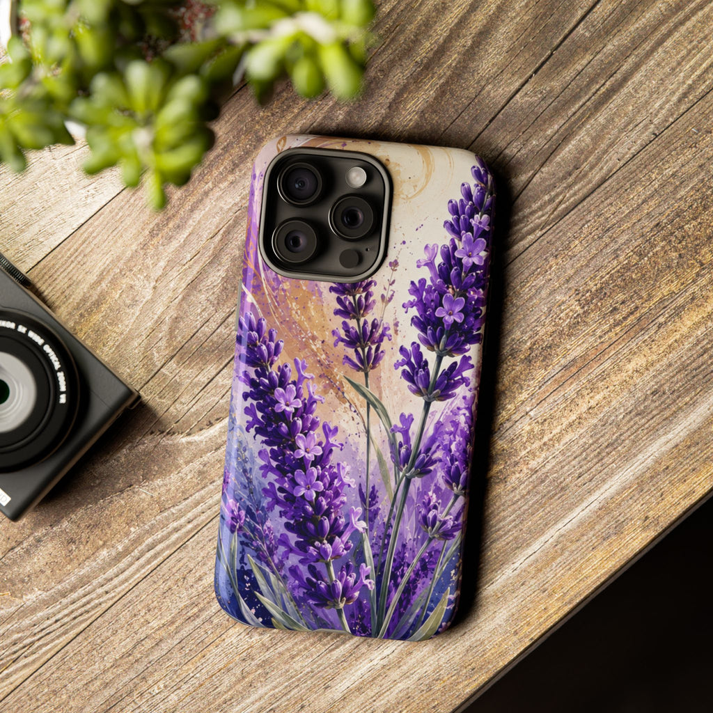Lavender Bouquet Tough Phone Case — Protective Floral iPhone Case
