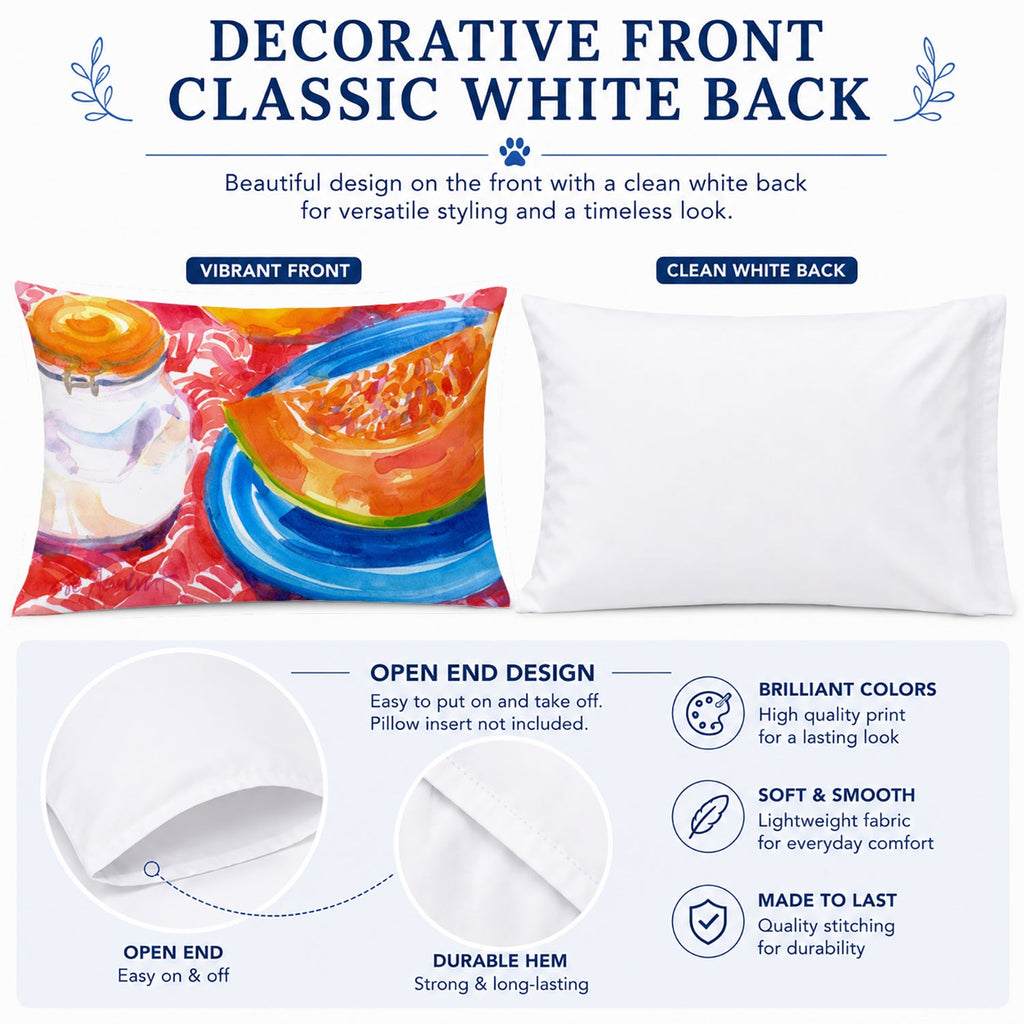 A Slice of Cantelope Standard Pillowcase Lightweight Super Soft Easy Care Decorative Artwork Pillowcase, Standard