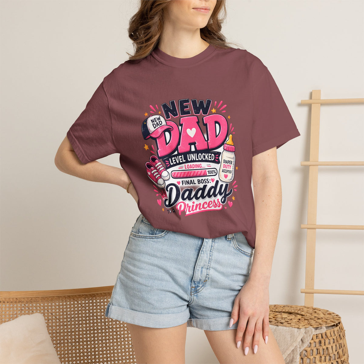 New Dad Level Unlocked T-shirt | Daddy to a Princess