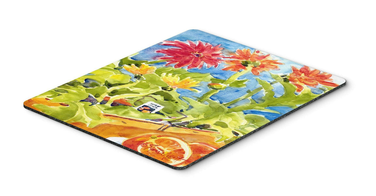 Flower - Gerber Daisies Mouse Pad, Heat Resistant Trivet Hot Pad , Non Slip Rubber Desk Mat, Kitchen Counter Protector, Home Office Decor Gift