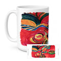 Red Flowers and berries Ceramic Coffee Mug 15 oz Decorative Large C Handle Mug Cup for Tea, Cocoa Hot Chocolate