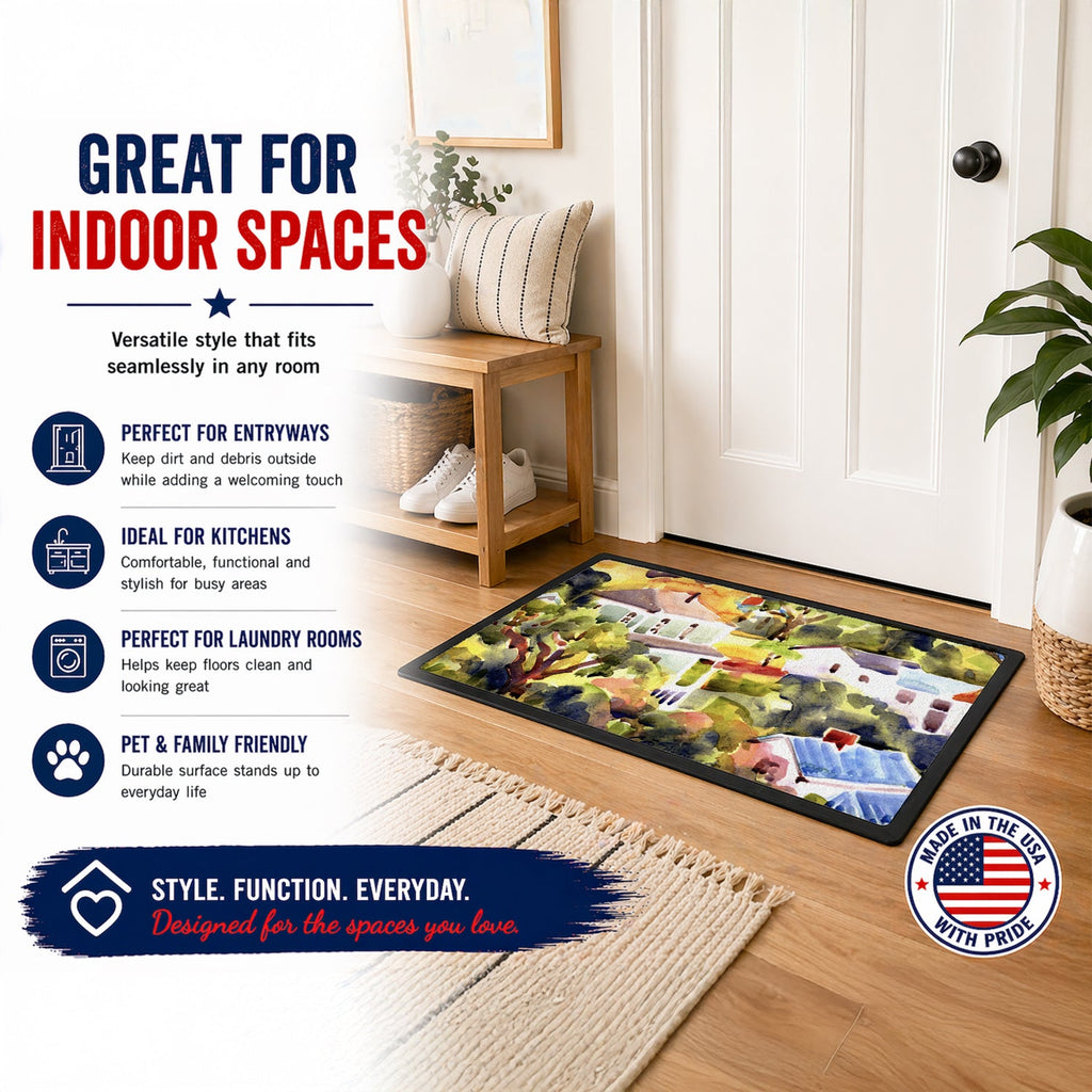 Houses Doormat Indoor Outdoor 18H X 27W Front Door Mat Rugs for Entryway, Non Slip Washable