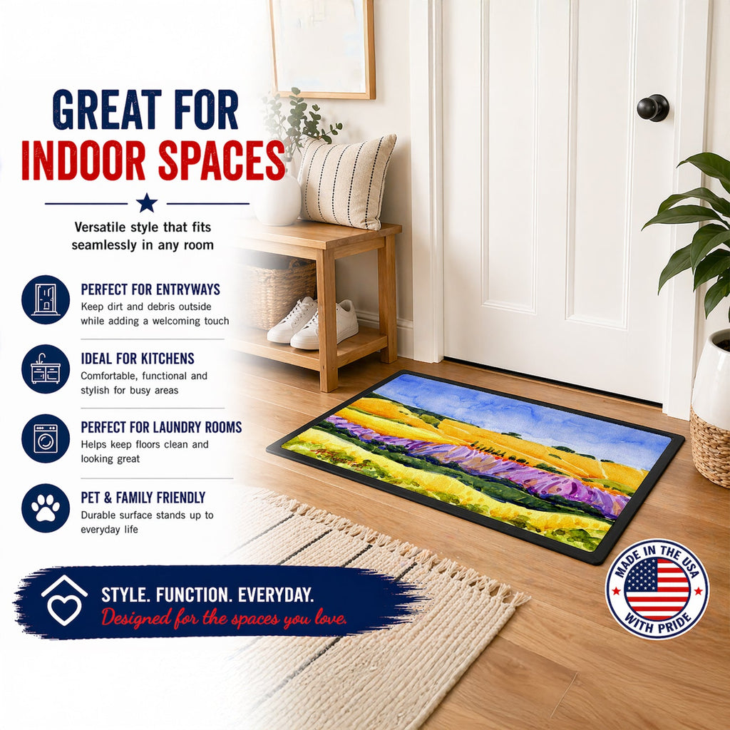 Landscape Doormat Indoor Outdoor 24H X 36W Front Door Mat Rugs for Entryway, Non Slip Washable Low Pile,