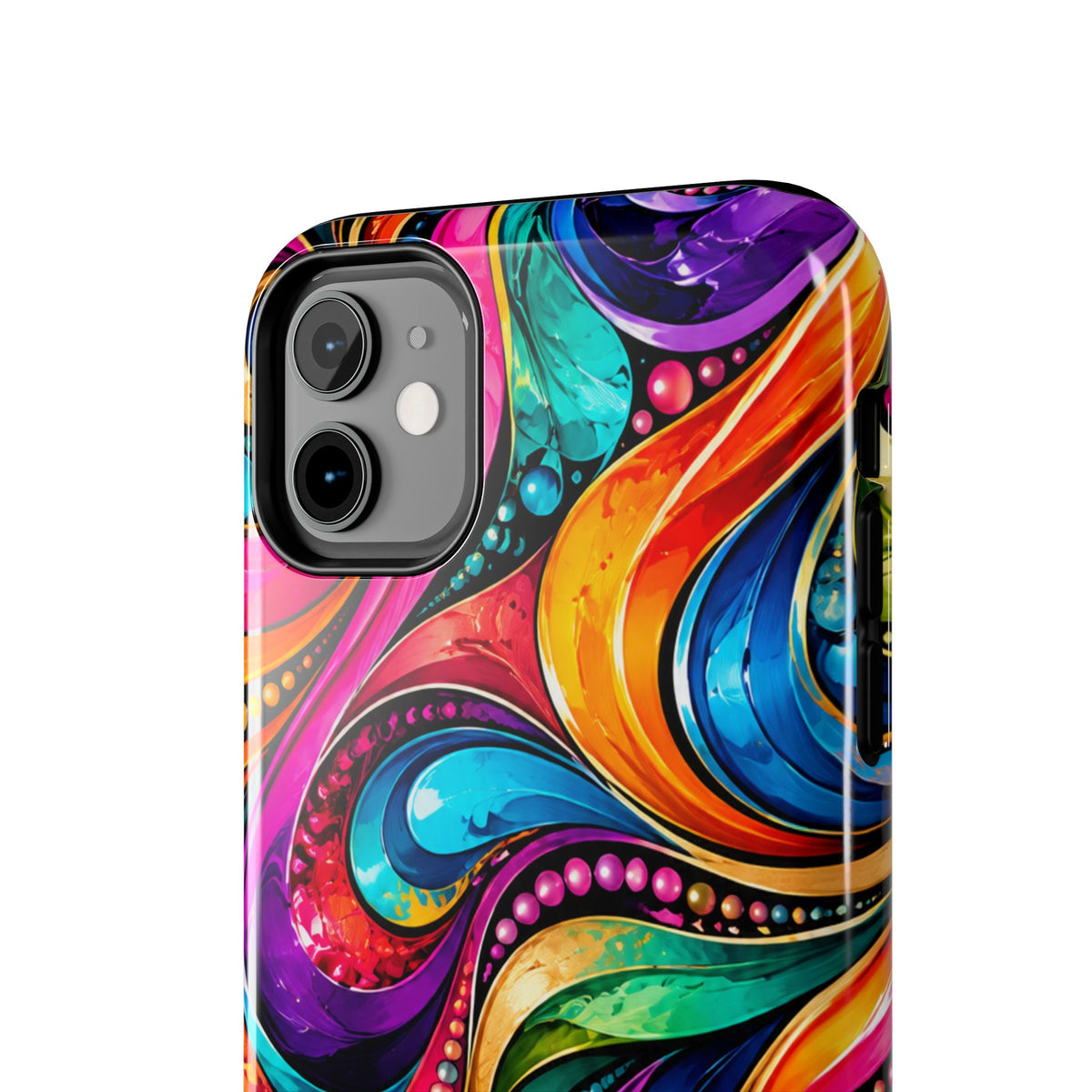 Colorful Swirl Tough Phone Case — Vibrant Abstract Protective Cover
