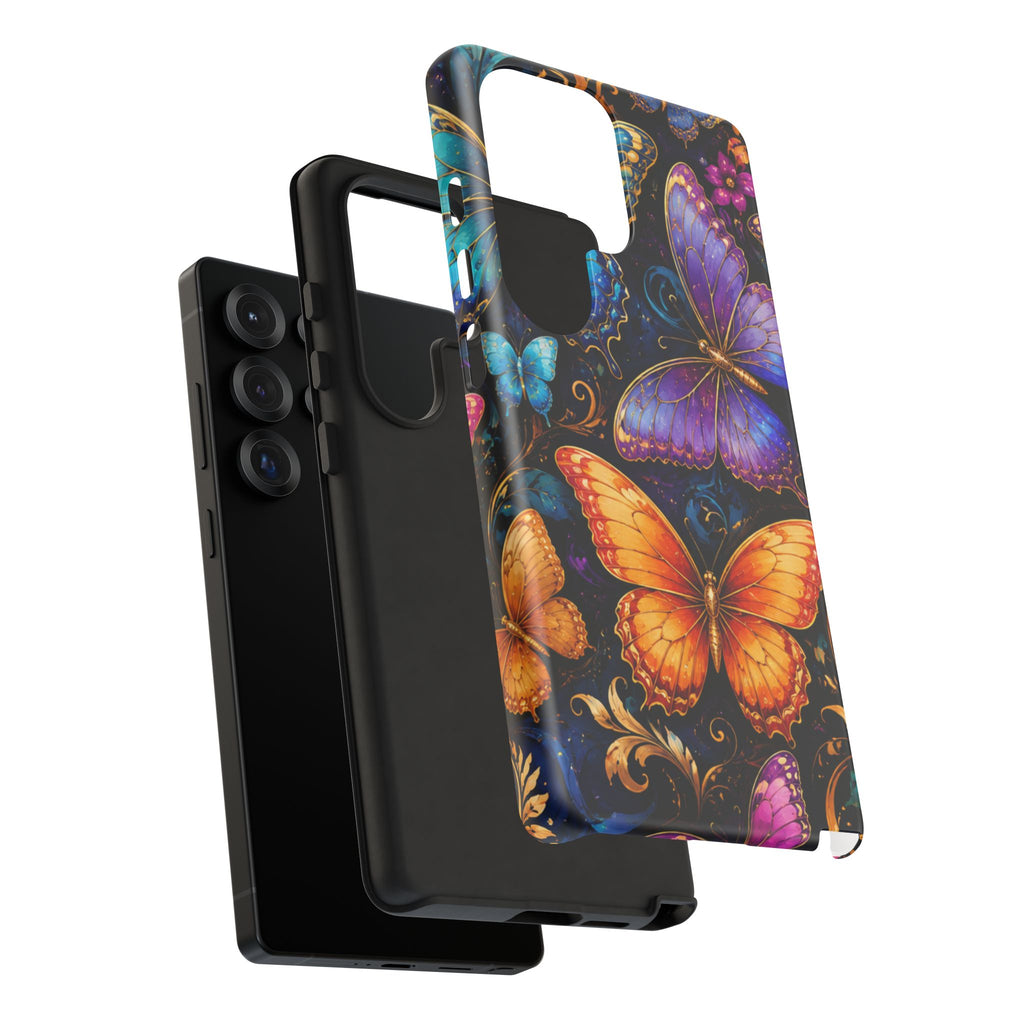 Butterfly Tough Phone Case — Colorful Floral Butterflies Protective Cover