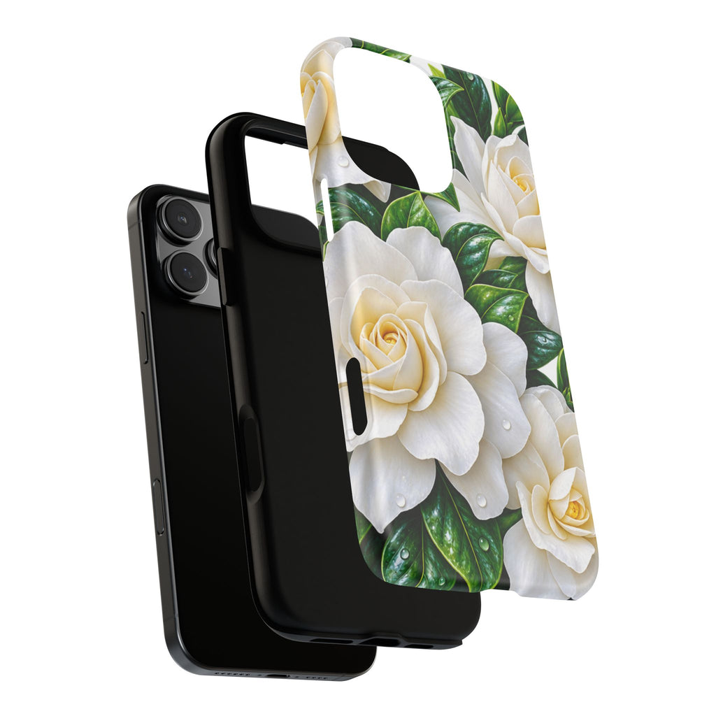 Floral Camellia Tough Case — White Gardenia Phone Cover