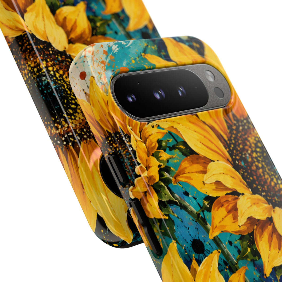 Sunflower Art Phone Case — Vibrant Yellow Floral Tough Case
