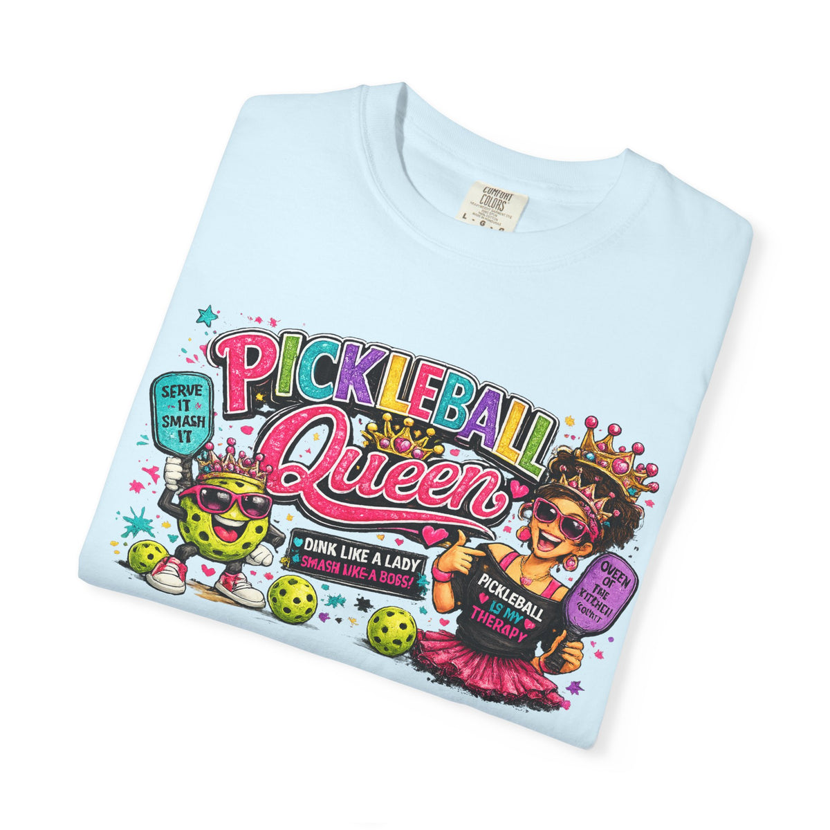 Pickleball Queen T-Shirt | Colorful Pickleball Graphic Tee