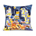 Skyline Abstract Decorative Throw Pillow 14x14 Indoor Outdoor Accent Cushion, Fabric Cover with Insert for Sofa, Bed, Porch & Living Room
