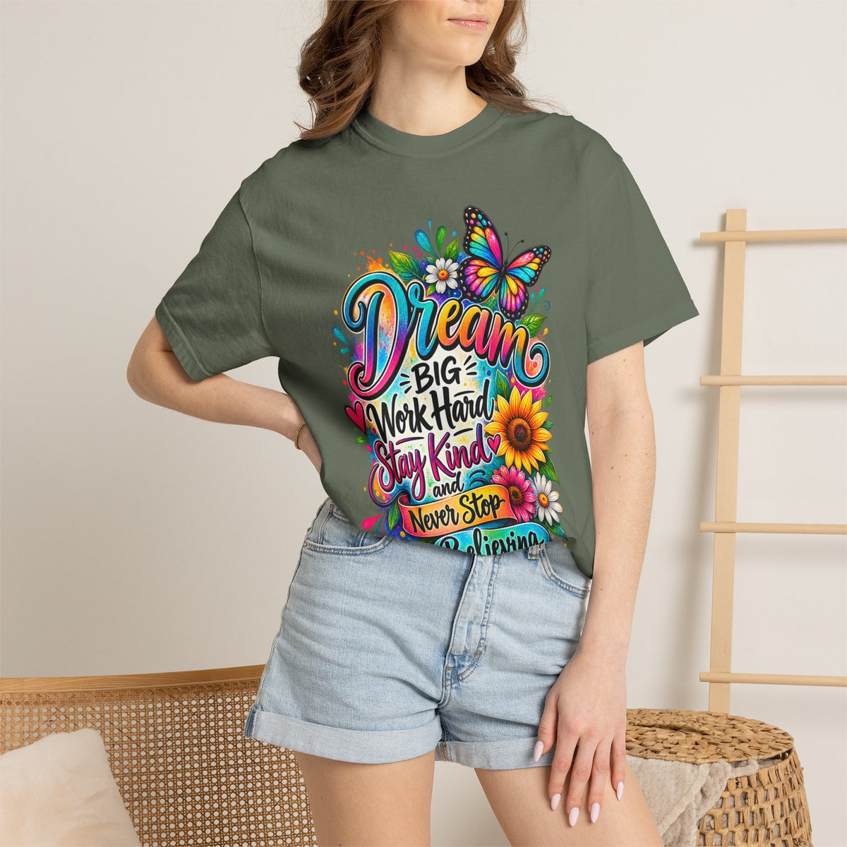 Inspirational 'Dream Big, Work Hard, Stay Kind' T-Shirt