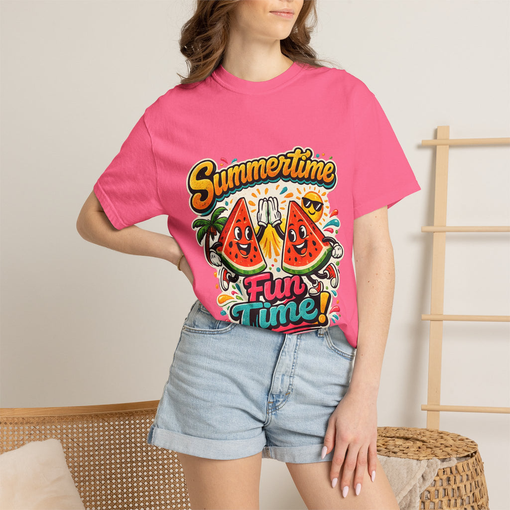 Summertime Fun Time Watermelon Graphic T-Shirt