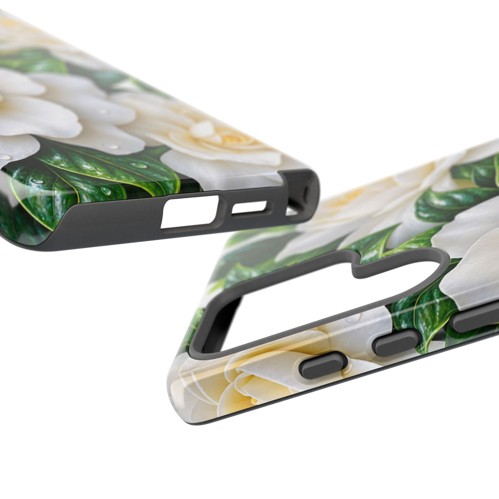 Floral Camellia Tough Case — White Gardenia Phone Cover