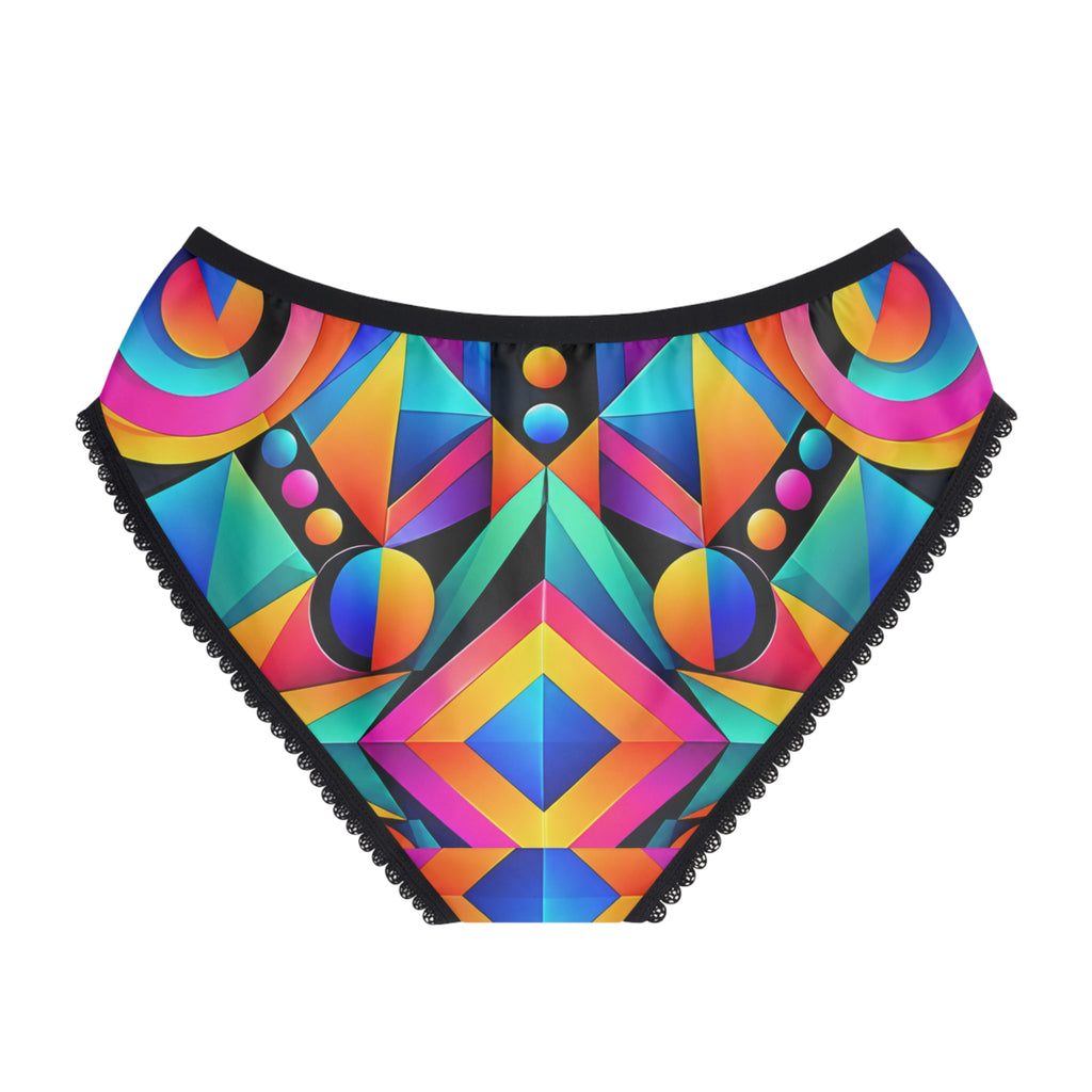 Colorful Geometric Pattern Women's Briefs | Vibrant Abstract Print