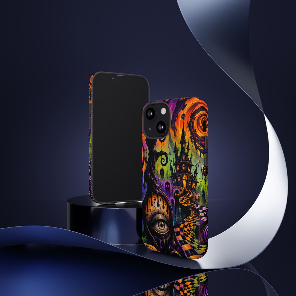 Phone Case — Psychedelic Haunted House Halloween Design