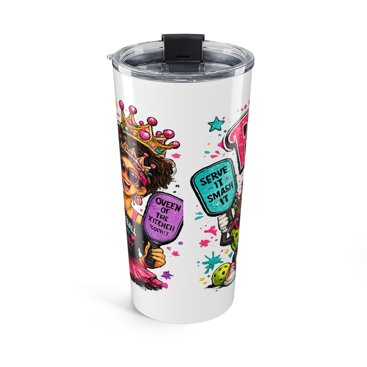 Pickleball Queen Tumbler 20oz | Colorful Sport Graphics