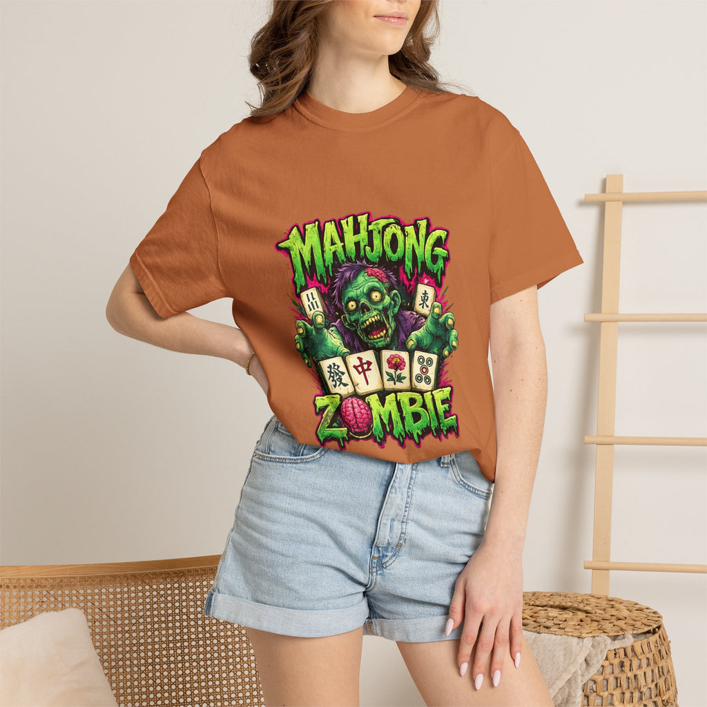 Mahjong Zombie T-shirt | Zombie Mahjong Tiles Graphic Tee