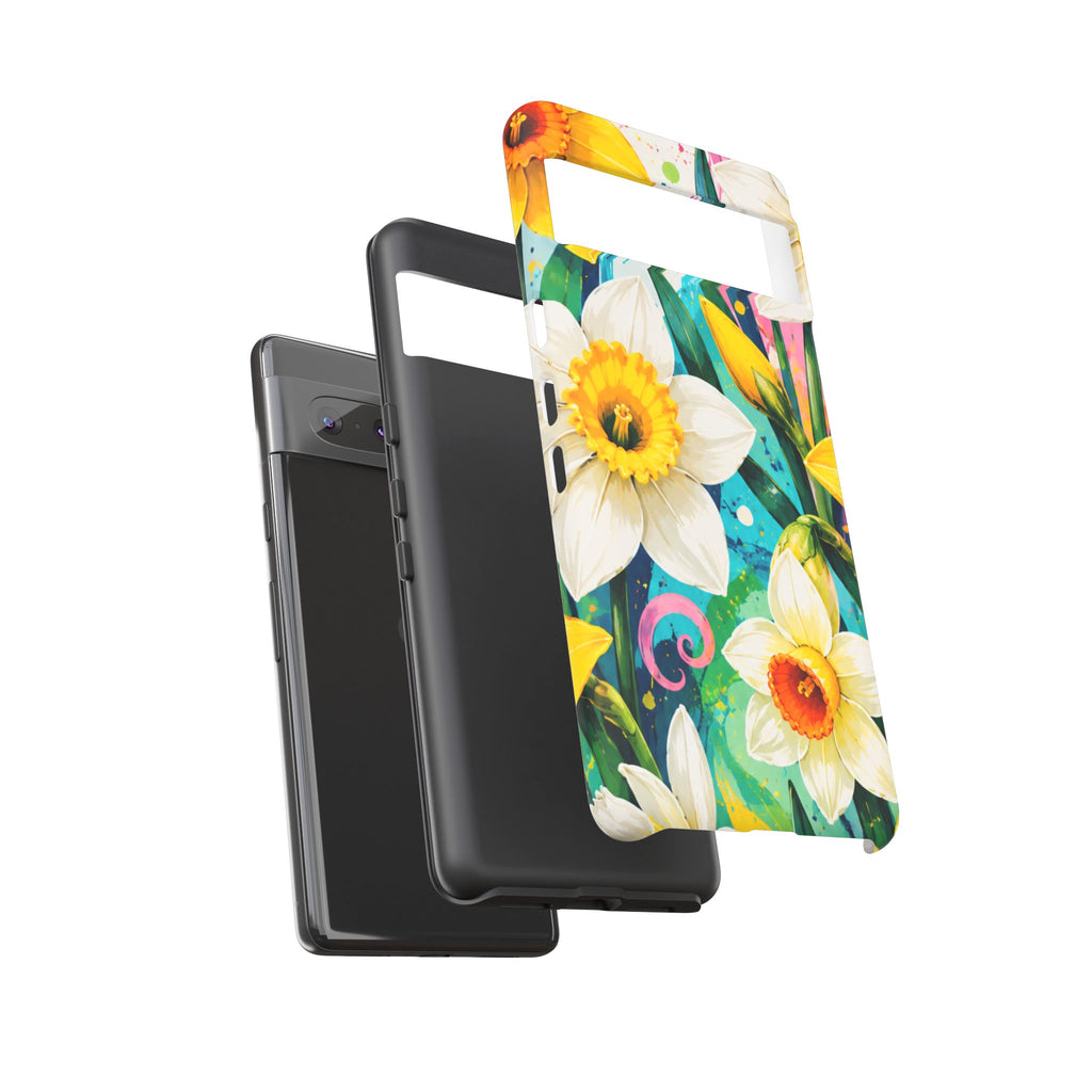 Daffodil Floral Phone Case — Bright Spring Garden Protective Cover