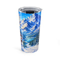 Snowy Mountain Ski Resort Tumbler 20oz | Winter Skiing Scene