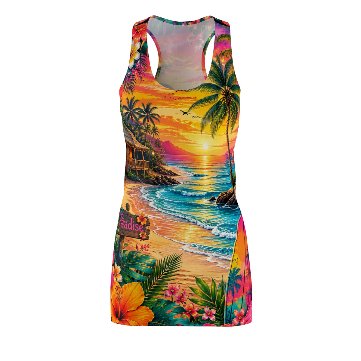 Tropical Beach Racerback Dress