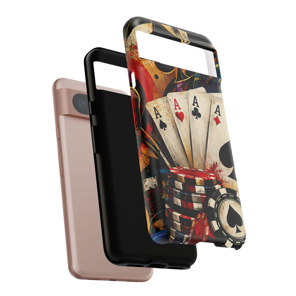 Casino Poker Ace Phone Case — Vintage Playing Cards & Chips Protective Cover