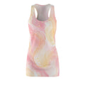 Pink Gold Marble Racerback Dress | Watercolor Marble Print