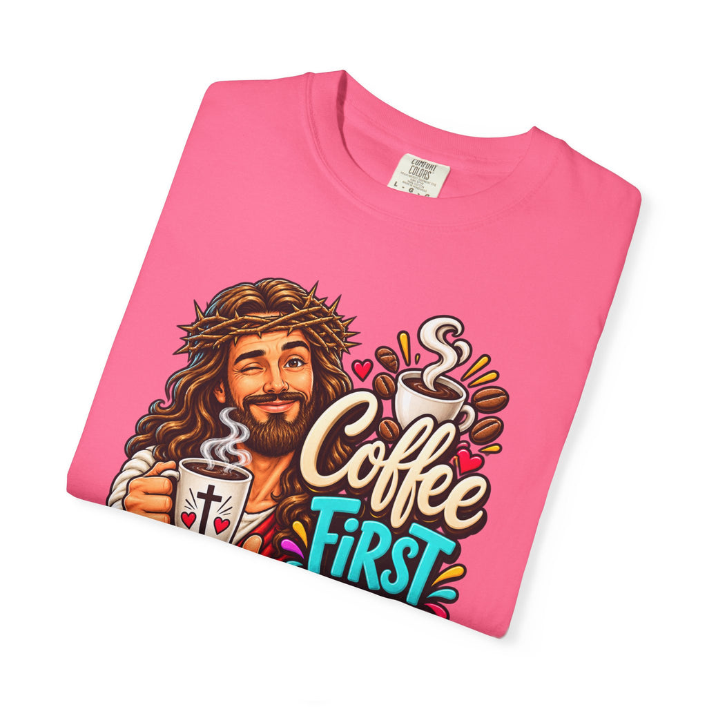 Coffee First Then Miracles Jesus T-Shirt
