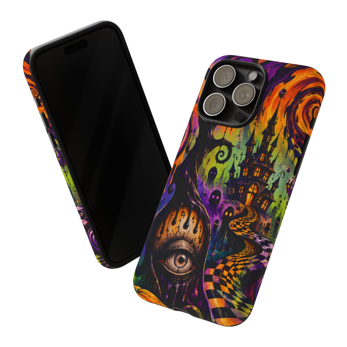 Phone Case — Psychedelic Haunted House Halloween Design