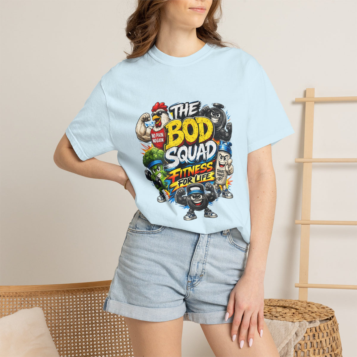 The Bod Squad Fitness For Life T-Shirt | Cartoon Gym Characters