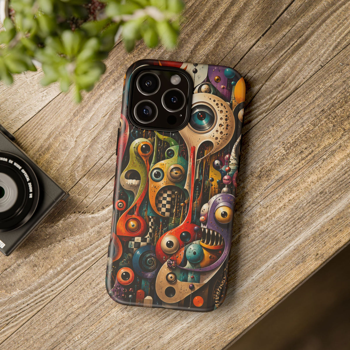 Surreal Monster Art Phone Case — Colorful Abstract Creature Design
