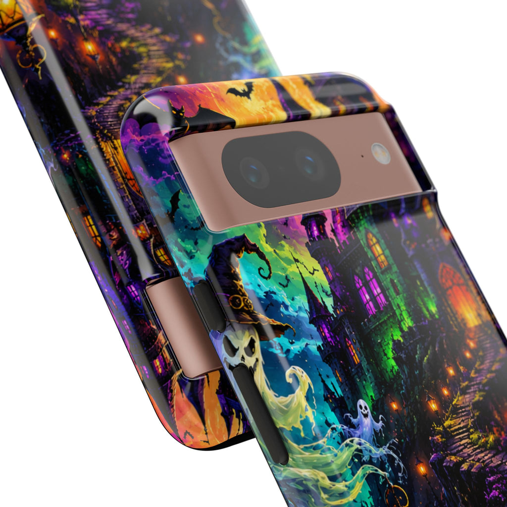 Halloween Haunted Castle Phone Case — Spooky Pumpkin & Ghost Tough Case