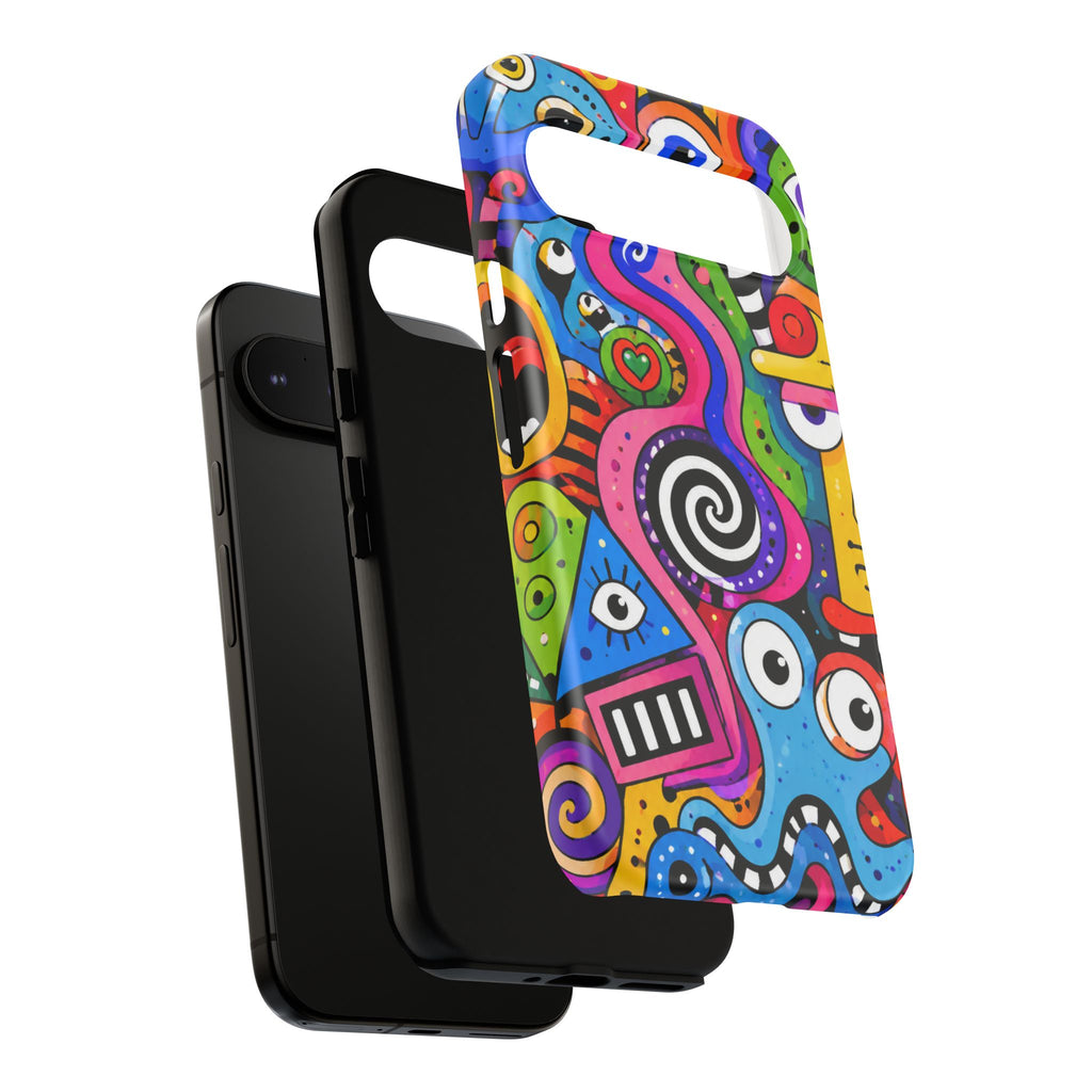 Colorful Abstract Doodle Tough Phone Case