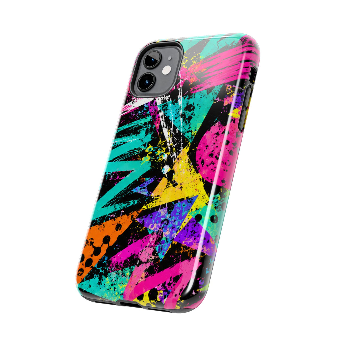 Tough Phone Case — Neon Graffiti Splash Protective Cover