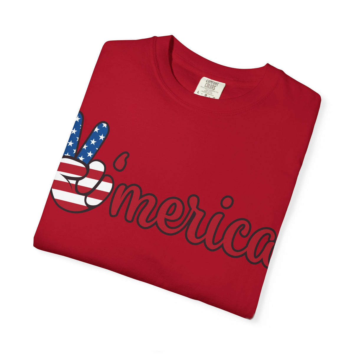 'Merica Patriotic Peace Sign T-Shirt – American Flag Fourth of July Tee