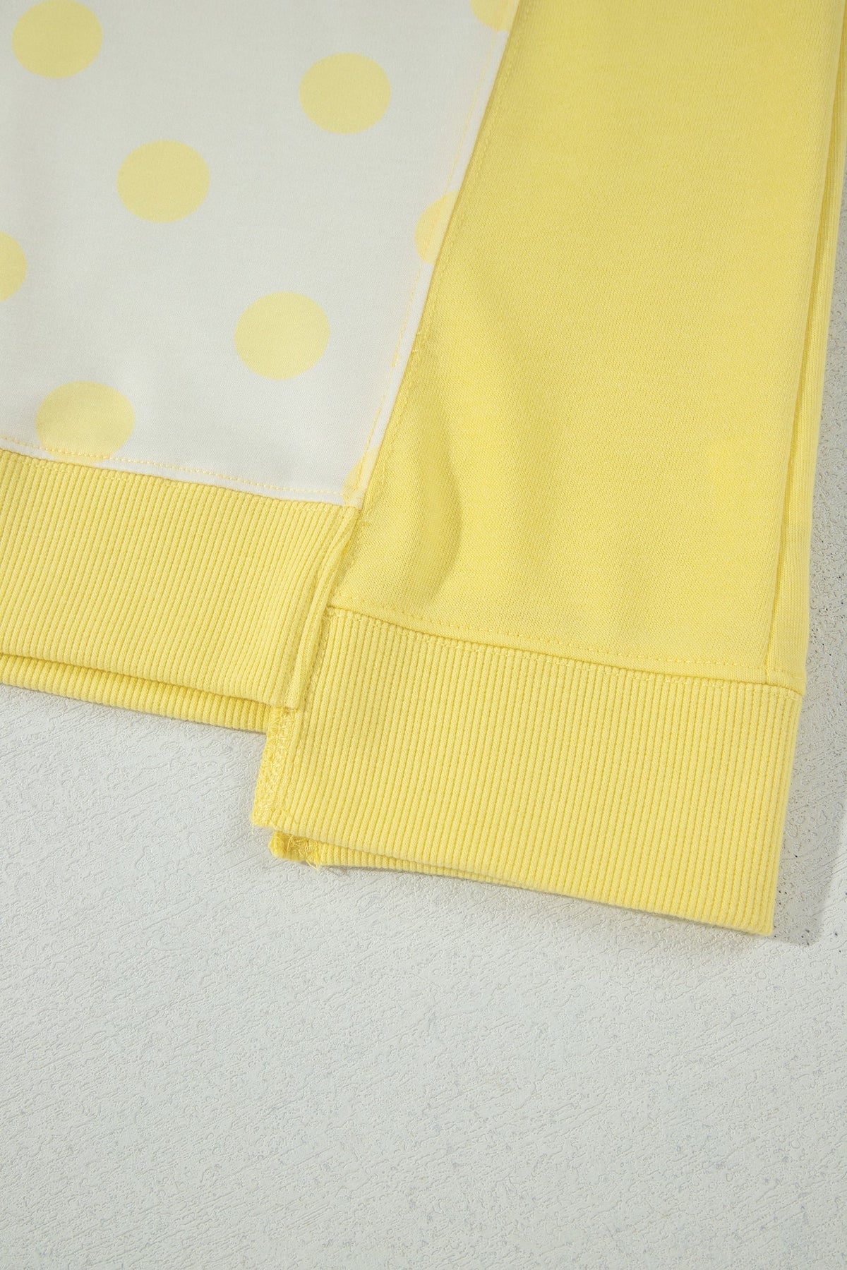 Polka Dot Colorblock Patchwork Top and Wide Leg Pants Set