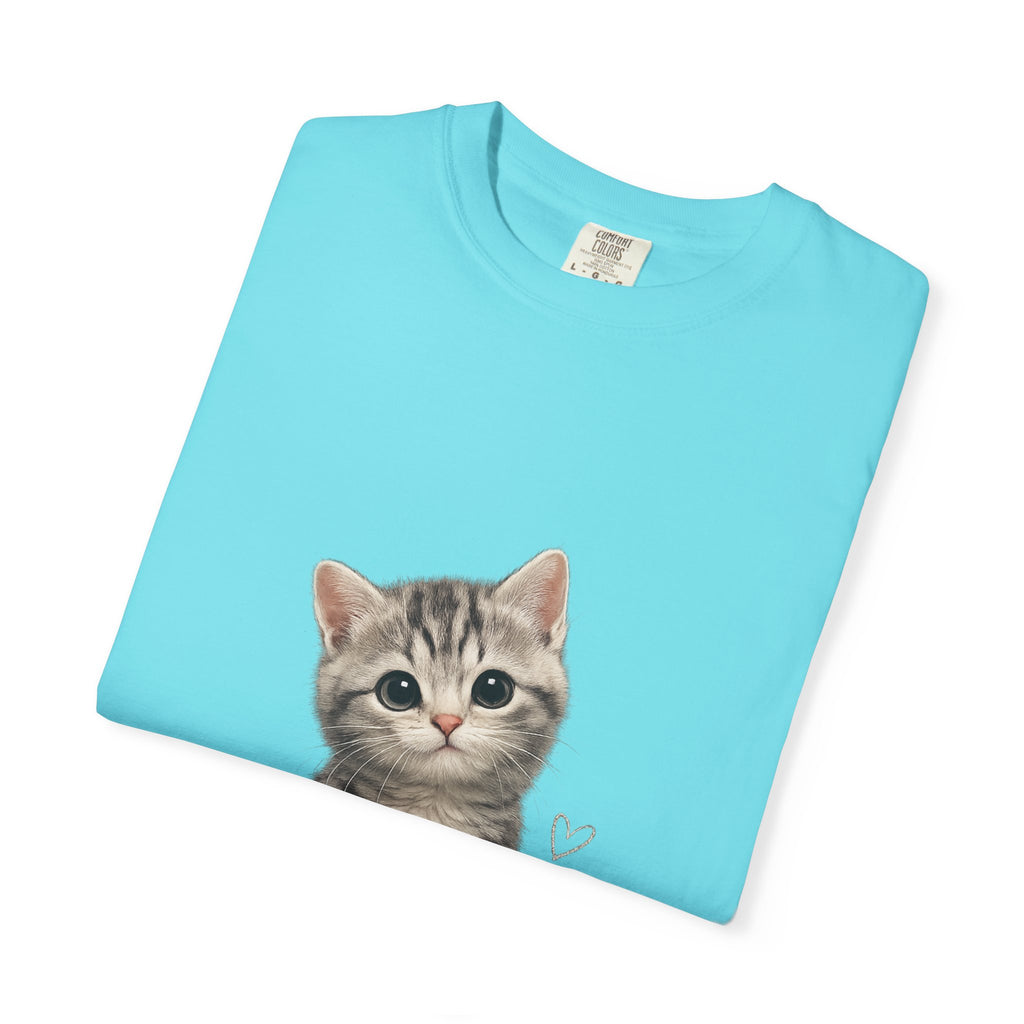 Smiling Tabby Kitten T-Shirt | Cute Cat Illustration